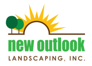 New Outlook Landscaping Logo Horizontal goldenrod website